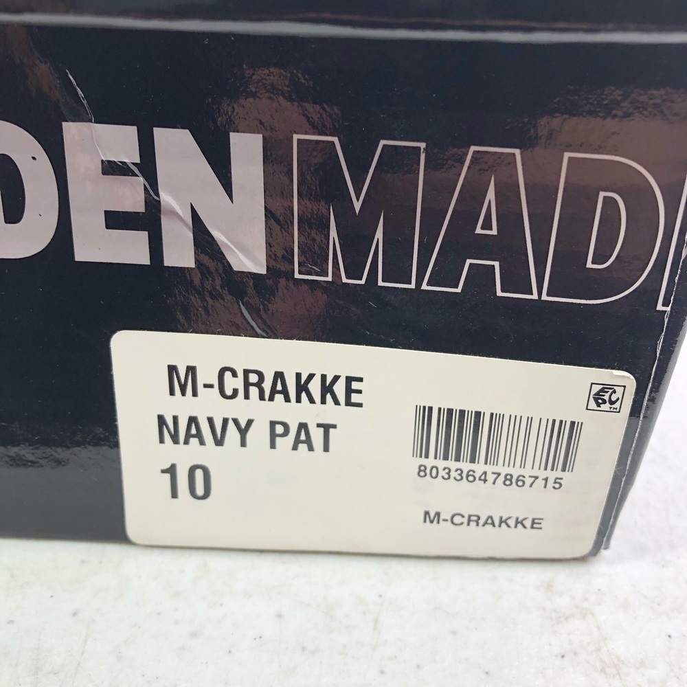 STEVE Madden Crakke Navy Patent Leather Shoes - Picture 10 of 10